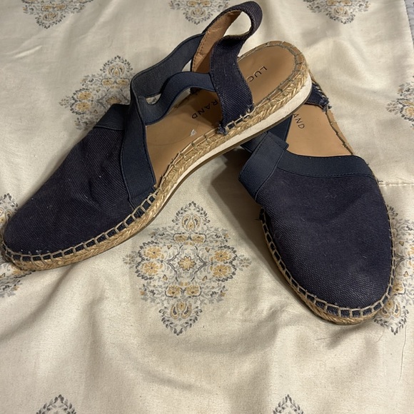 Lucky Brand navy canvas espadrilles-gently worn - Picture 2 of 4